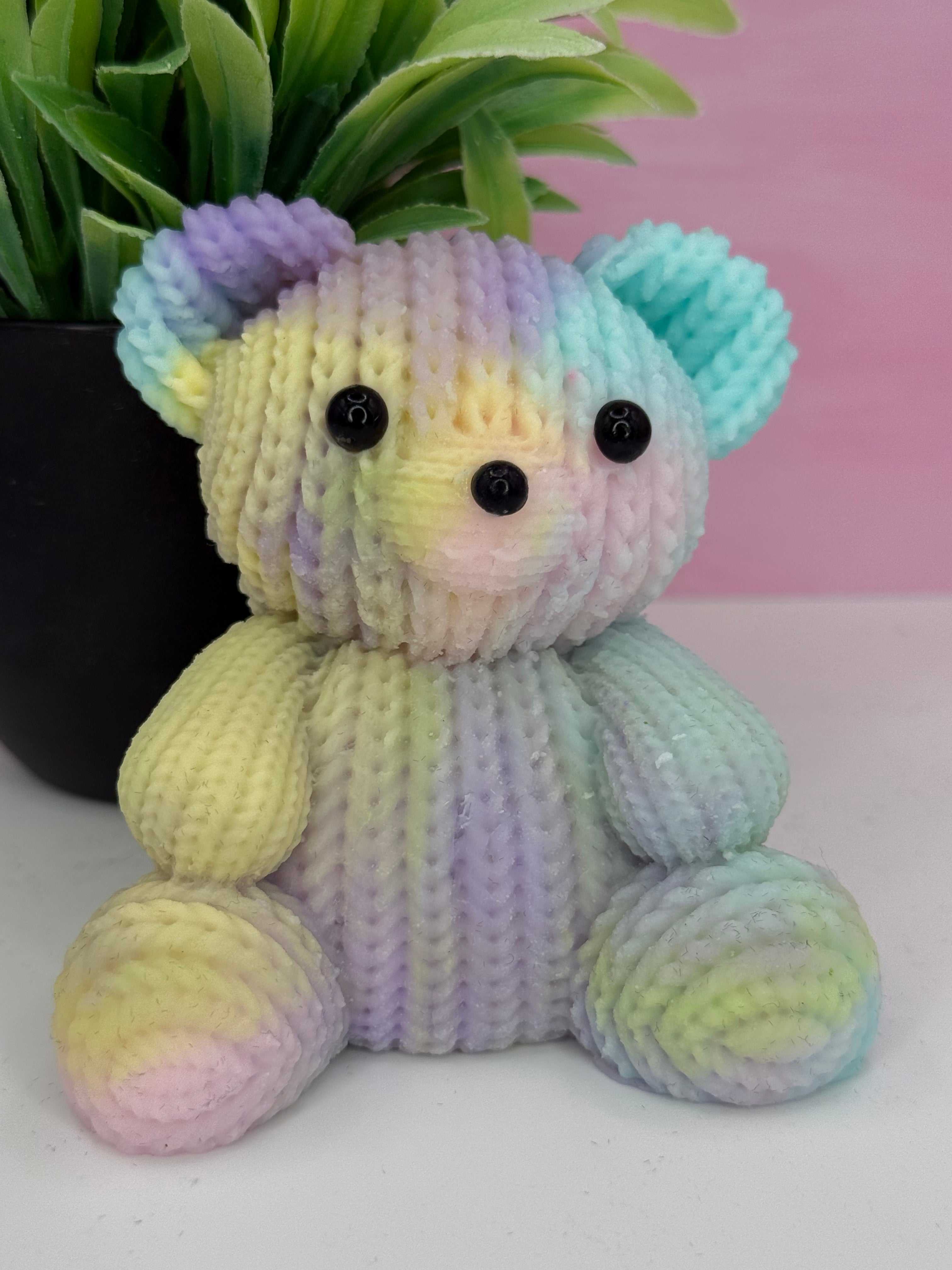 Crocheted Look Taba Squishy Teddy Bear