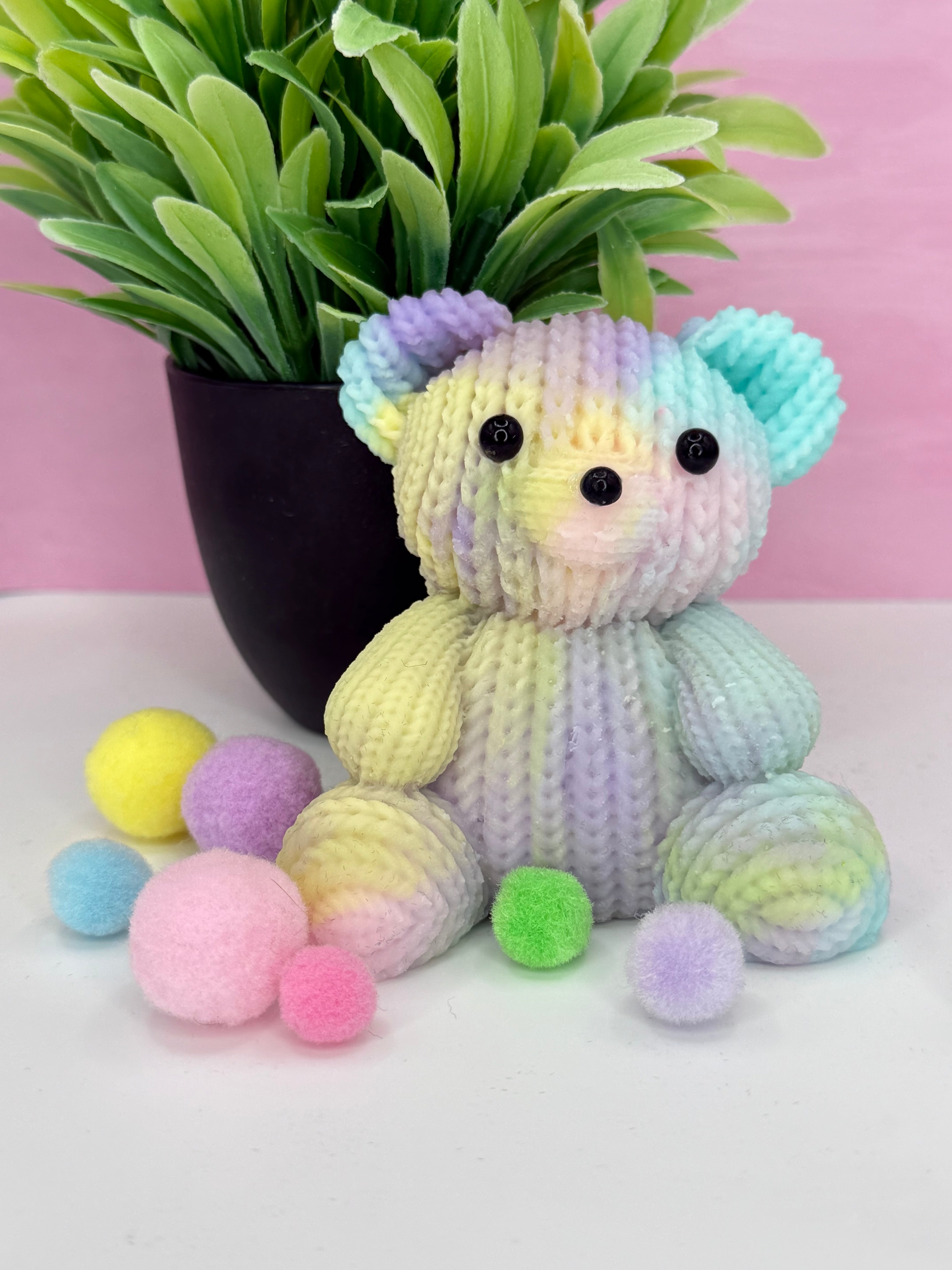 Crocheted Look Taba Squishy Teddy Bear
