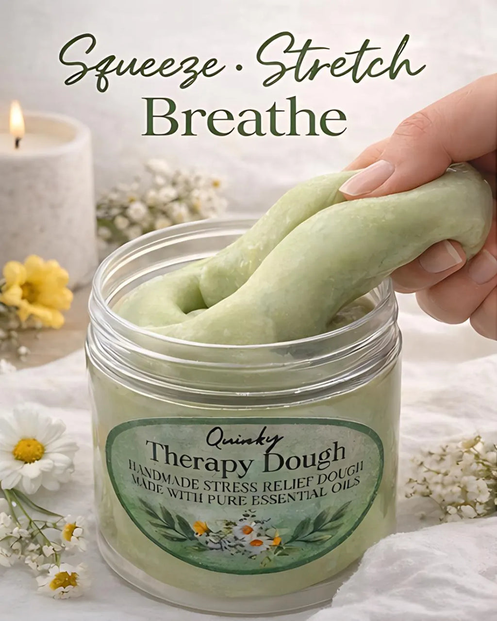 Therapy Dough for Anxiety Relief | Uplifting Essential Oils Aromatherapy Sensory | Stress Relief Gift