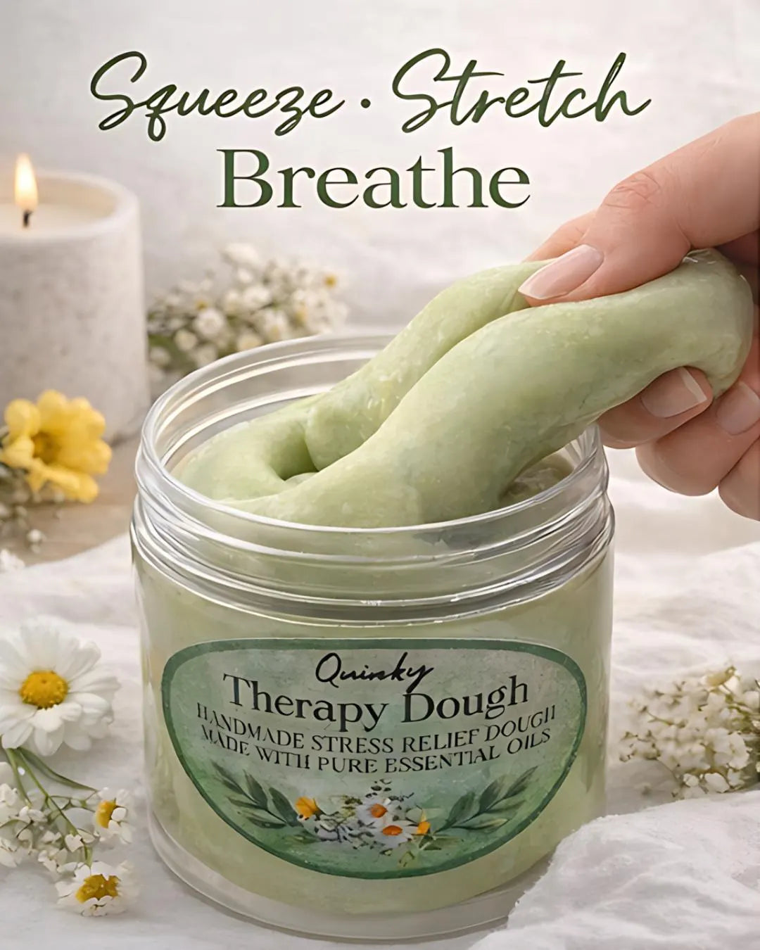 Therapy Dough for Anxiety Relief | Uplifting Essential Oils Aromatherapy Sensory | Stress Relief Gift