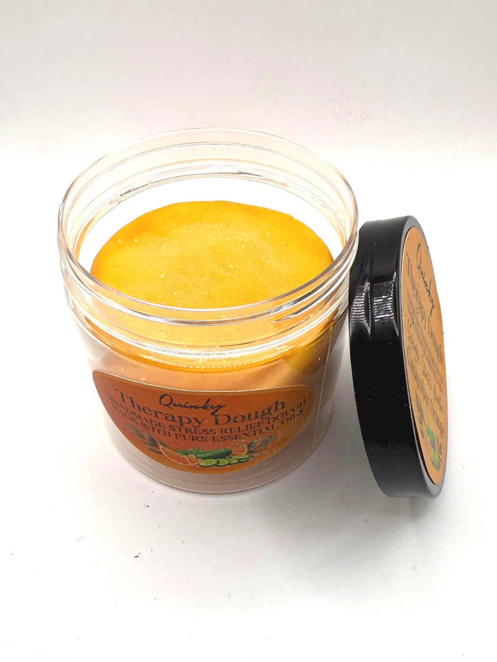 Therapy Dough for Anxiety Relief | Cucumber Orange Essential Oils Aromatherapy Sensory | Stress Relief Gift